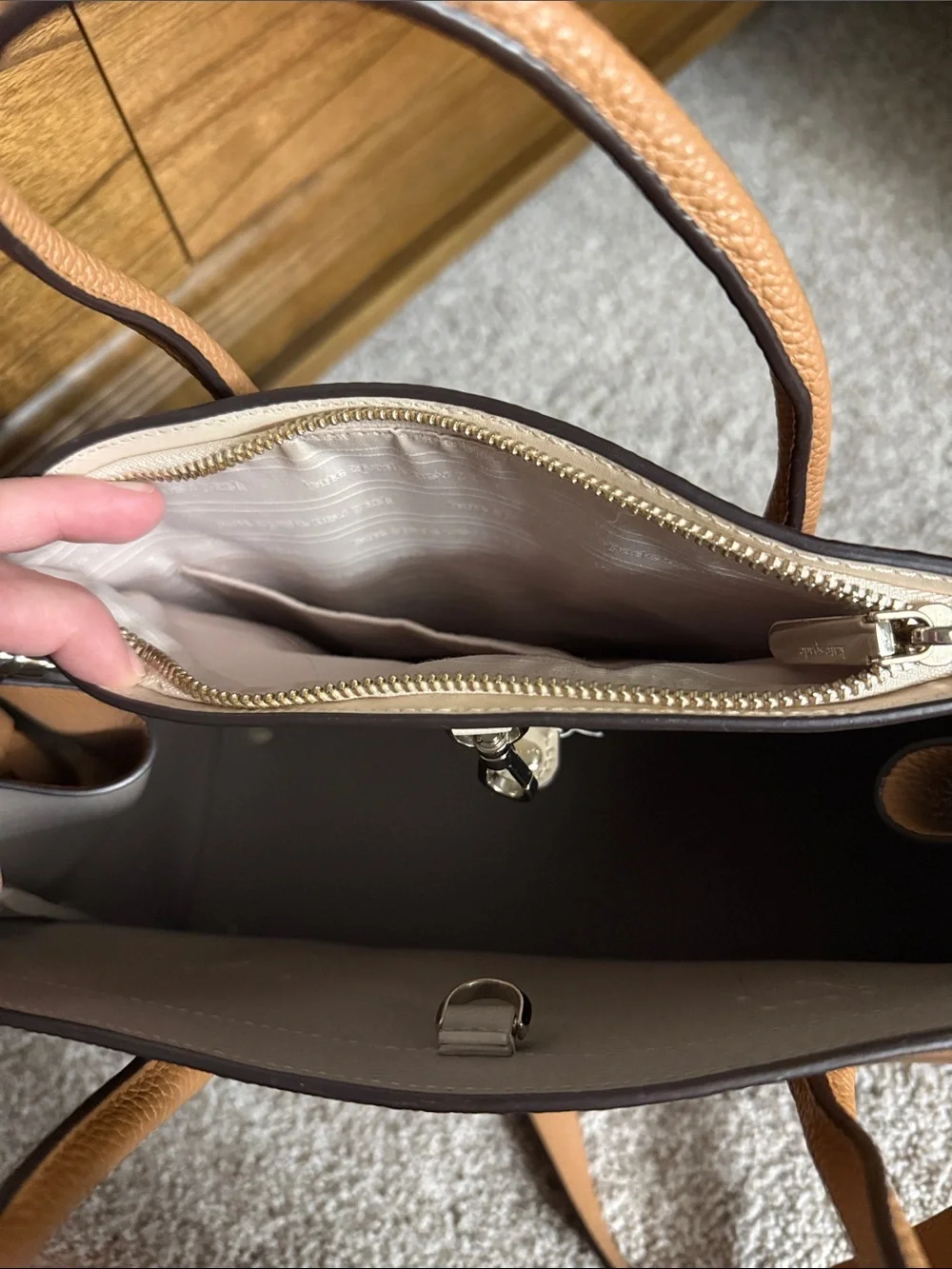 kate spade structured tan